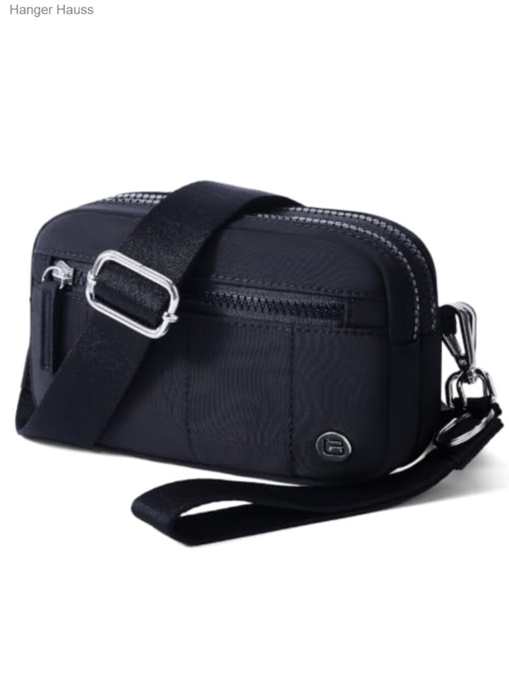 RFID Blocking Nylon Wristlet Crossbody Wallet with 6 Card Slots Phone Organizer
